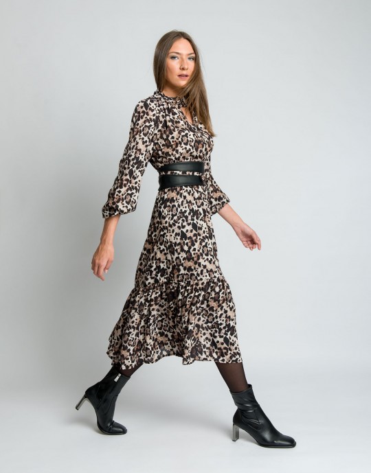 Φόρεμα μακρύ leopard